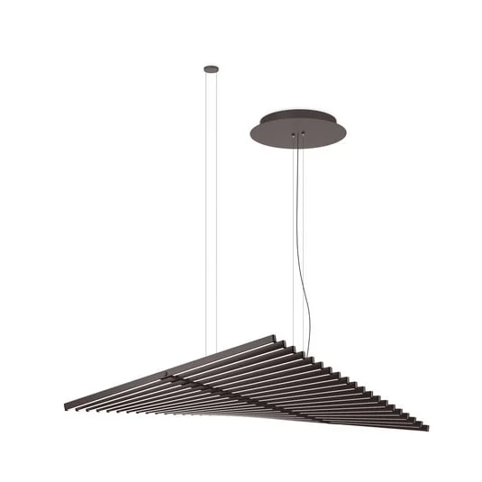 Lámpara colgante LED RHYTHM de Vibia, marrón grisáceo, 131 x 87 cm, 927