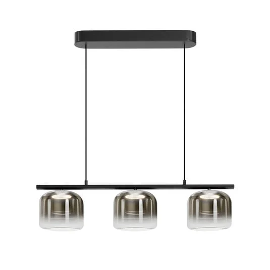 Lámpara colgante LED Spirito de Maytoni, 3 luces, gris humo, atenuable