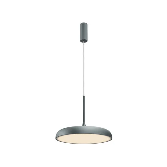 Lámpara colgante LED Gerhard de Maytoni, Ø 40 cm, gris, metal