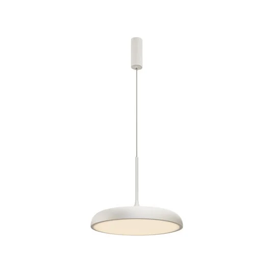 Lámpara colgante LED Gerhard de Maytoni, Ø 40 cm, blanca, metal