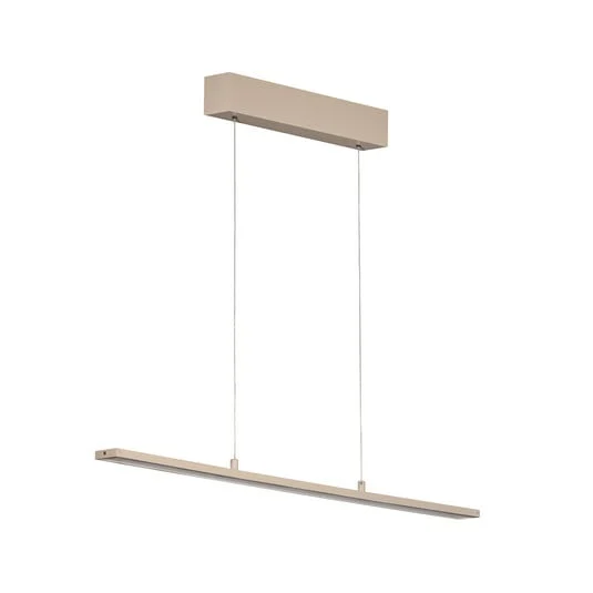 Lámpara colgante LED Marlo, arena, longitud 90 cm, CCT, regulador táctil