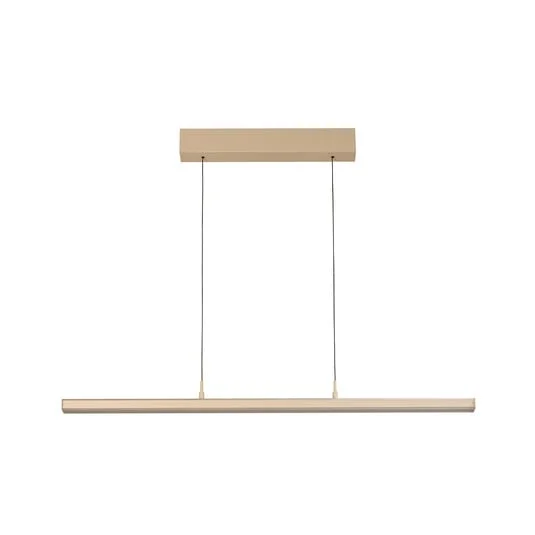 Lámpara colgante LED Valeno, arena, longitud 115 cm, CCT, regulador táctil