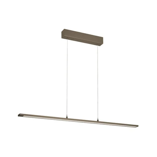 Lámpara colgante LED Marlo, gris claro, longitud 120 cm, CCT, regulador táctil