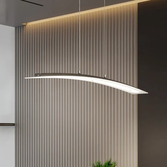 Lámpara colgante LED Mavero, níquel, longitud 90 cm, CCT, regulador táctil