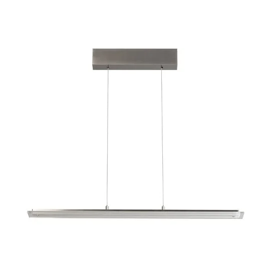 Lámpara colgante LED Torvi, níquel, longitud 88 cm, CCT, regulador táctil