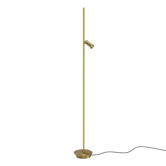 Lámpara de pie LED Thin de Maytoni, latón, aluminio, altura 155 cm, atenuable