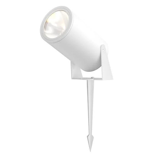 Maytoni foco LED con pica Bern, blanco, aluminio, IP65