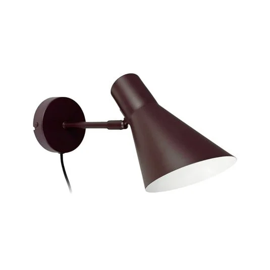 Aplique de pared Dyberg Larsen DL12, marrón, cable, E27, metal