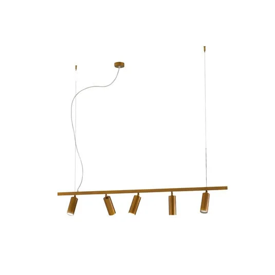 Lámpara colgante 7531, latón bruñido, 5 luces, GU10