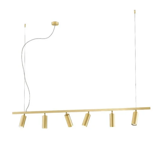 Lámpara colgante 7532, latón satinado, 6 luces, GU10