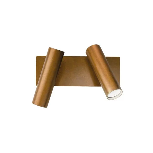 Aplique de pared 7541, latón envejecido, 2 luces, regulable, GU10