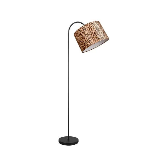 Lámpara de pie Pardina marrón moteado/negro Altura 207 cm Metal