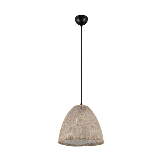 Lámpara colgante Kibito, color crema, Ø 32 cm, textil, E27