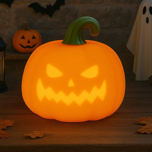 Linterna LED recargable Richy, naranja, Ø 11 cm, silicona