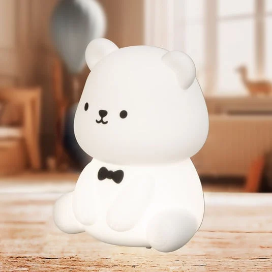 Linterna recargable LED Karl, blanca, altura 13 cm, silicona