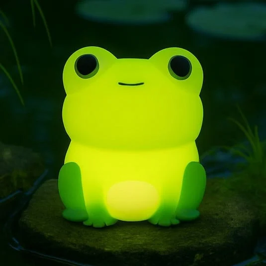 Linterna LED recargable Willi, verde, altura 11 cm, silicona