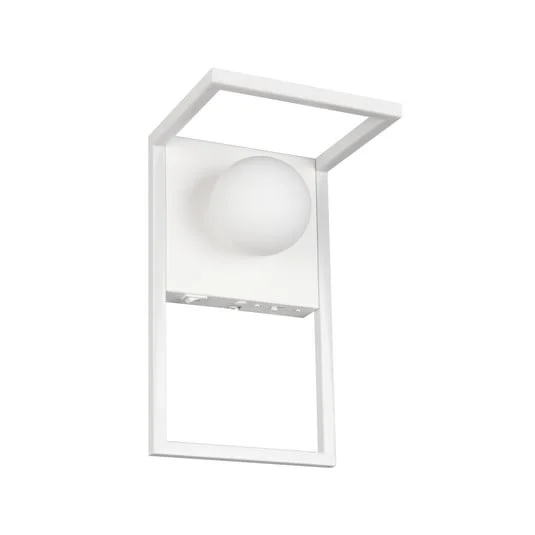 Aplique de pared LED Arola, blanco mate, ancho 17 cm, metal