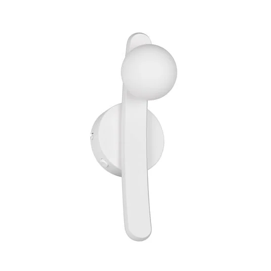 Aplique de pared LED Napoli, blanco mate, altura 34 cm, metal, CCT