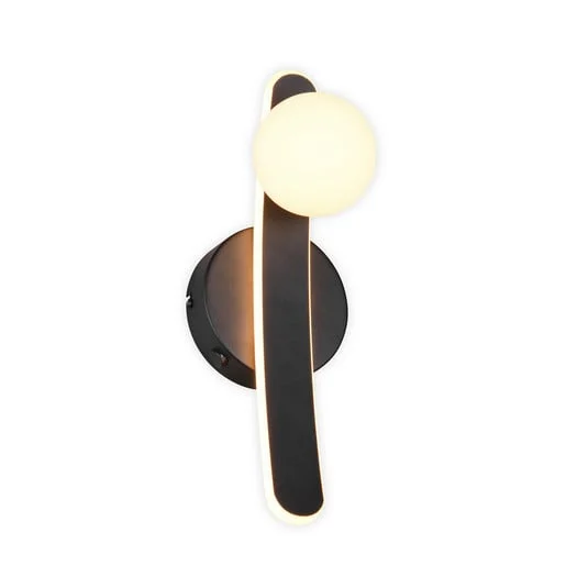 Aplique de pared LED Napoli, negro mate, altura 34 cm, metal CCT