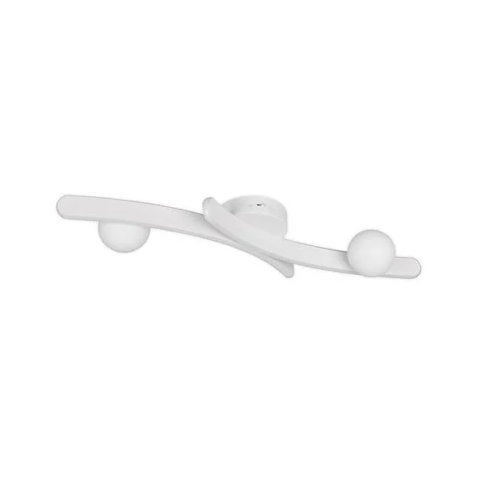 Plafón LED Napoli, blanco mate, longitud 70 cm, metal CCT