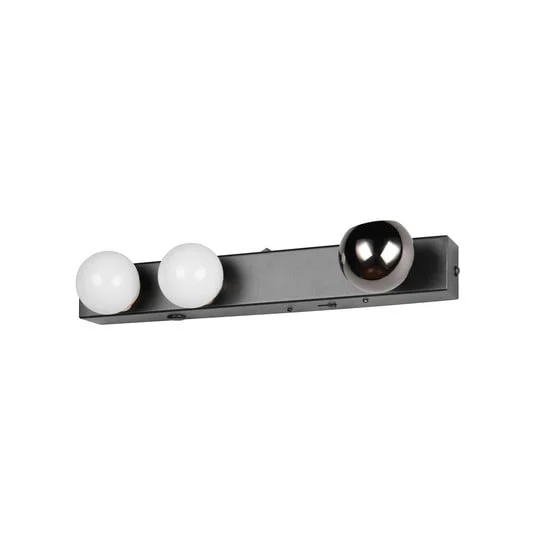 Aplique de pared LED Arpino negra, ancho 30 cm, metal, 3 luces.