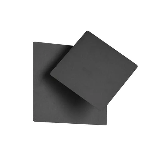Aplique de pared LED Mio, negro mate, ancho 18 cm, metal