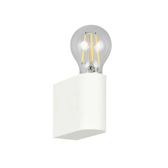 Aplique para baño Pratella, ancho 4 cm, blanco, plástico, IP44