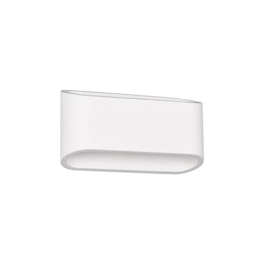 Aplique de pared Sepanta, blanco, ancho 23 cm, yeso, 2 luces.