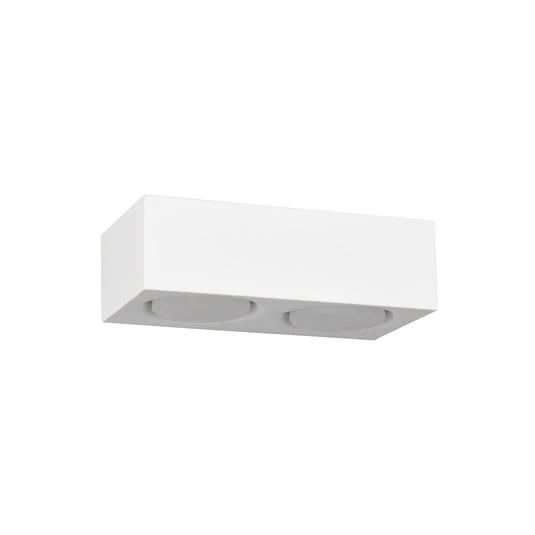 Aplique de pared Mattone, blanco, ancho 23 cm, yeso, 4 luces.