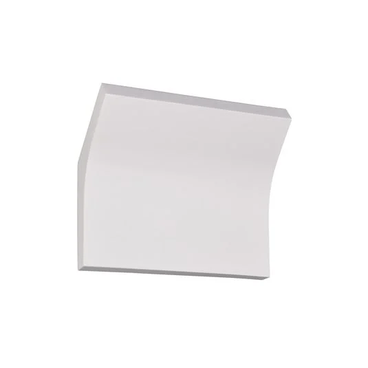 Aplique de pared Vanjura, blanco, ancho 24 cm, yeso