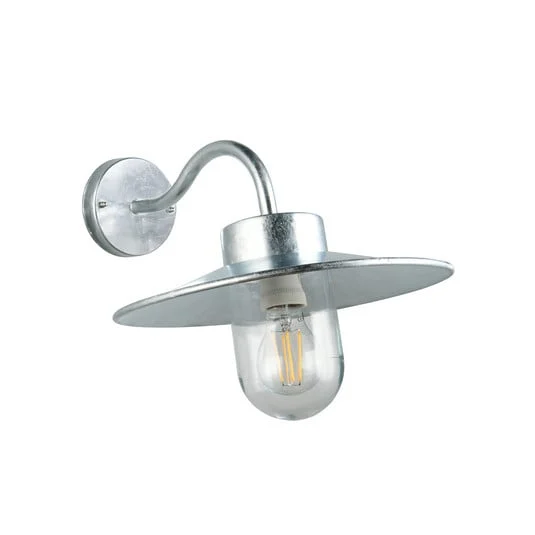 Aplique para exterior Tana, color zinc, saliente 41 cm, metal, IP44