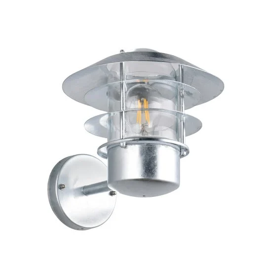 Aplique para exterior Ruvuuma color zinc Ø 22 cm orientado hacia arriba