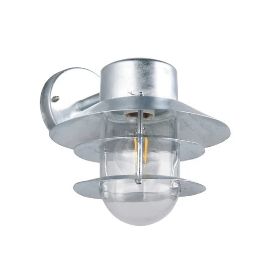 Aplique para exterior Ruvuuma color zinc Ø 22 cm orientada hacia abajo