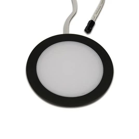 Lámpara LED empotrable en techo DYNAMIC FAR 68, negro, Ø 7,5 cm, 24 V