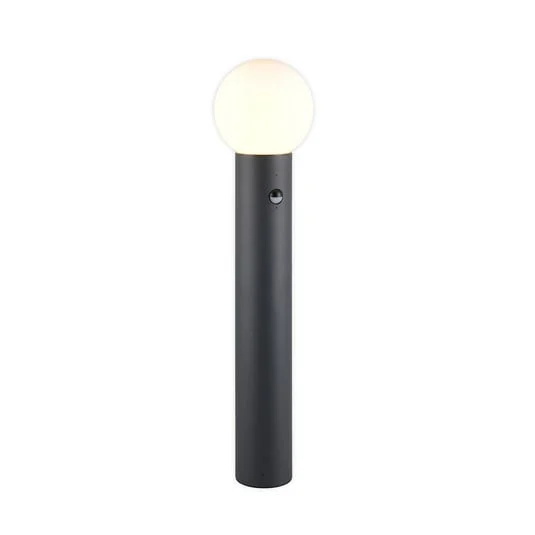 Bolardo luminoso Mures, antracita, altura 80 cm, metal, sensor