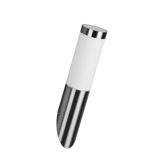 Aplique para exterior Trioto, color níquel, altura 39 cm, acero inoxidable