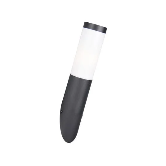 Aplique para exterior Trioto, negro mate, altura 39 cm, acero inoxidable