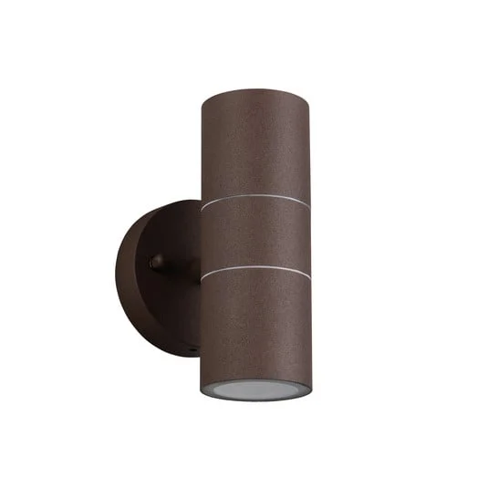 Aplique para exterior Turia, color óxido, altura 16 cm, metal