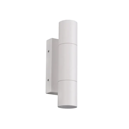 Aplique para exterior Yamuna, blanco mate, altura 23 cm, metal, IP65