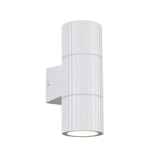 Aplique para exterior Parana, blanco mate, altura 16 cm, metal, 2 luces.