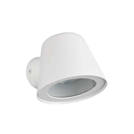 Aplique para exterior Beni, blanco mate, ancho 11 cm, metal