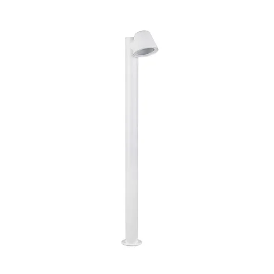 Bolardo luminoso Beni, blanco mate, altura 100 cm, metal