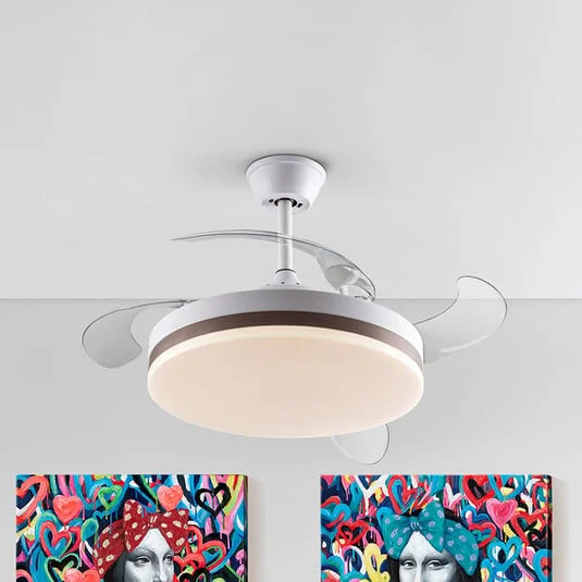 Ventilador de techo LED Vento blanco/bronce/humo Ø 100 cm silencioso