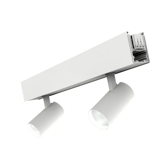 Foco LED SLC Click, blanco, 2 luces, longitud 56 cm, CCT, DALI