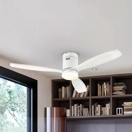 Ventilador de techo LED Siroco, blanco, Ø 132 cm, silencioso, CCT