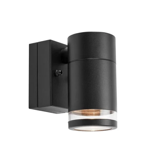 Aplique LED para exterior Luno, negra, 1 luz, IP65, atenuable.