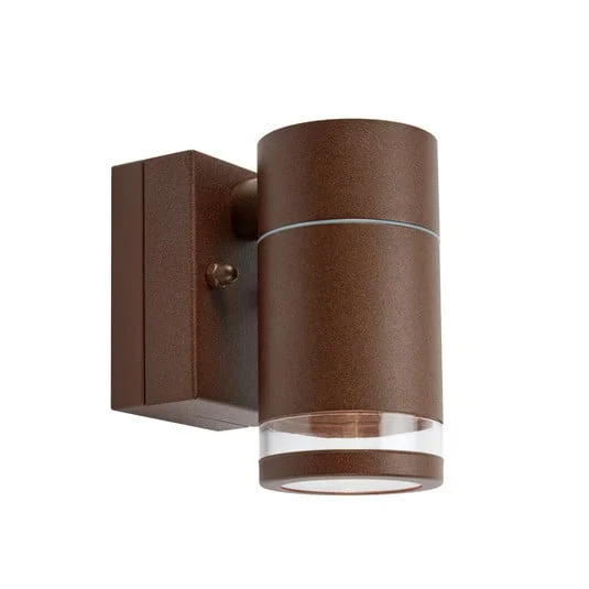 Aplique LED para exterior Luno, marrón, 1 luz, IP65, atenuable.
