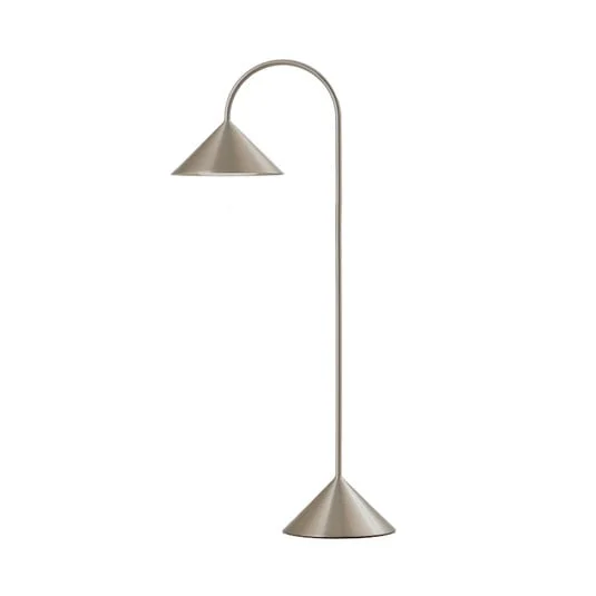 Lámpara de pie LED FRANDSEN Grasp, acero inoxidable, altura 72 cm