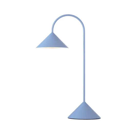 Lámpara de mesa recargable LED FRANDSEN Grasp, azul claro, altura 47 cm
