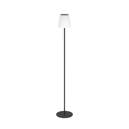 Lámpara solar LED para terraza Scordiano-L, negra, altura 120 cm